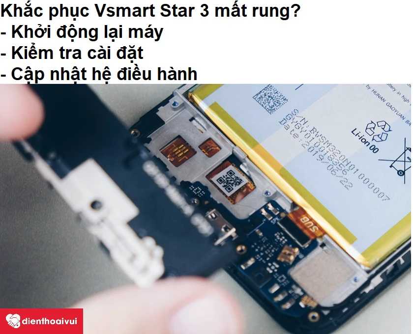 C&aacute;ch khắc phục lỗi Vsmart Star 3 bị mất rung?