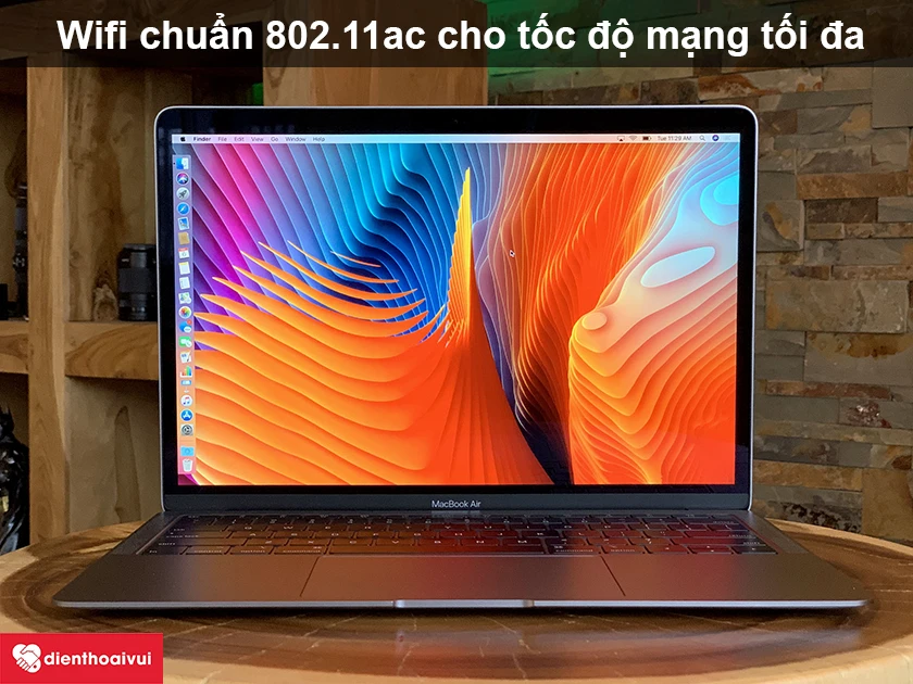 Macbook Air 2018 – Wifi chuẩn 802.11ac cho tốc độ mạng tối đa