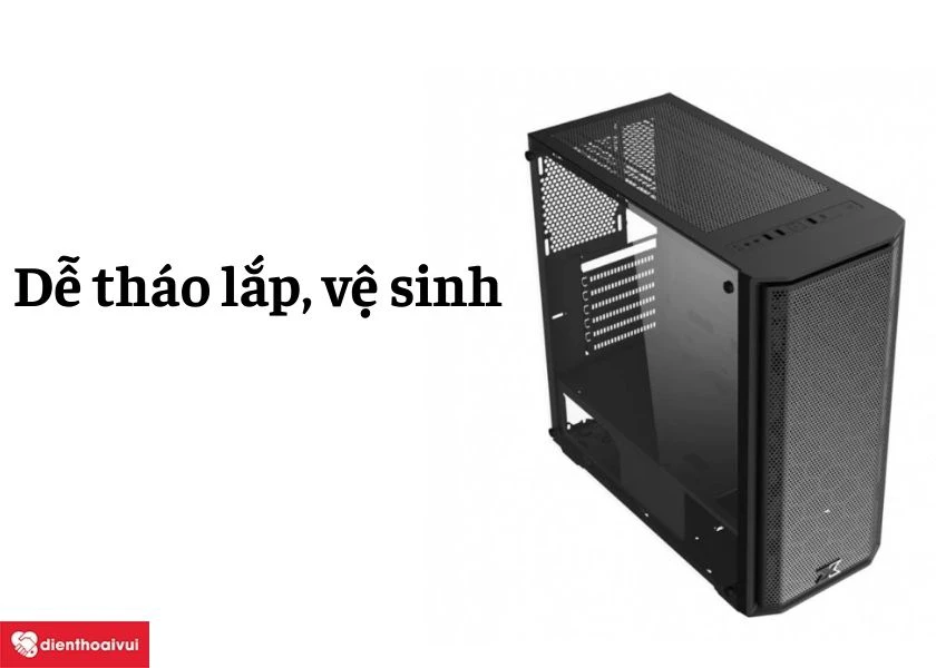 Th&ugrave;ng case m&aacute;y t&iacute;nh Xigmatek Mercury dễ th&aacute;o lắp, vệ sinh