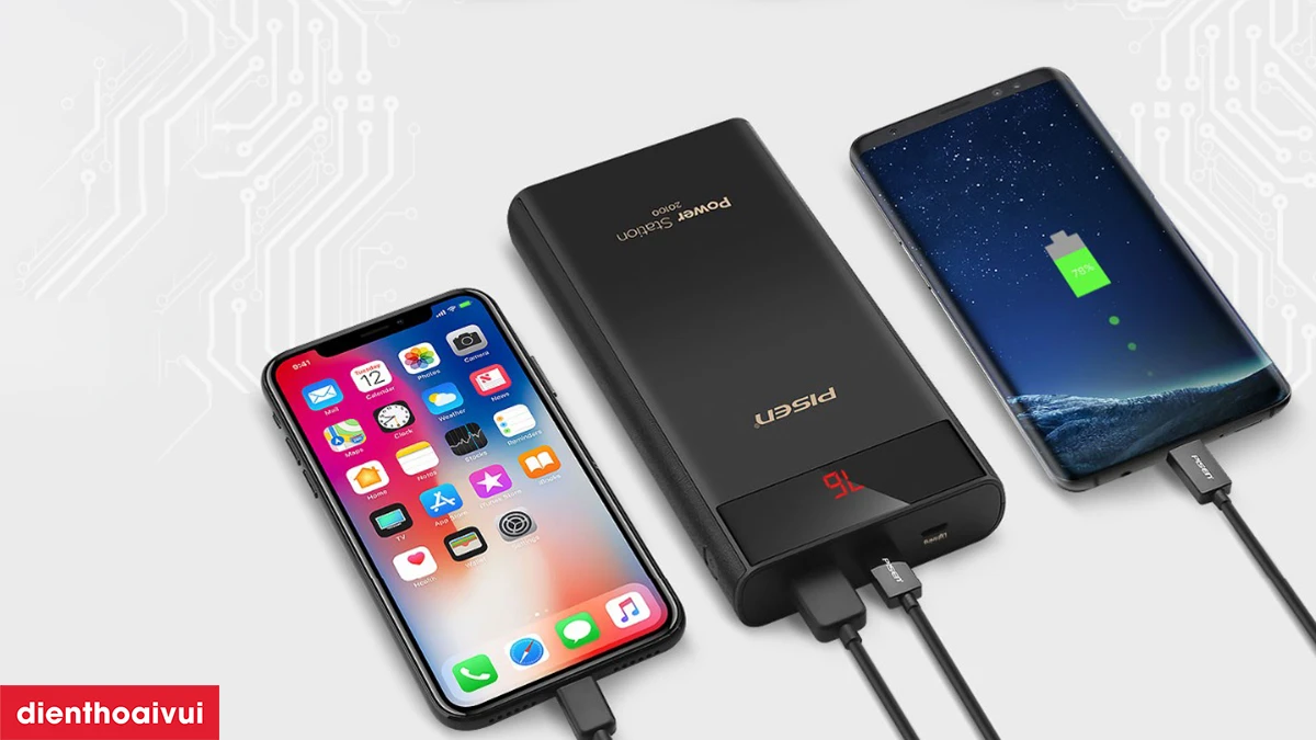 Đ&aacute;nh gi&aacute; thiết kế Pin sạc dự ph&ograve;ng PISEN Power Station 20100 mAh