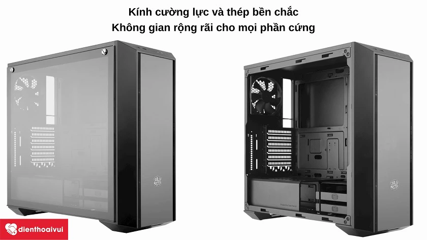 Case Cooler Master MasterBox Pro 5 RGB c&oacute; thi&ecirc;́t k&ecirc;́ b&ecirc;̀n chắc với kh&ocirc;ng gian r&ocirc;̣ng rãi