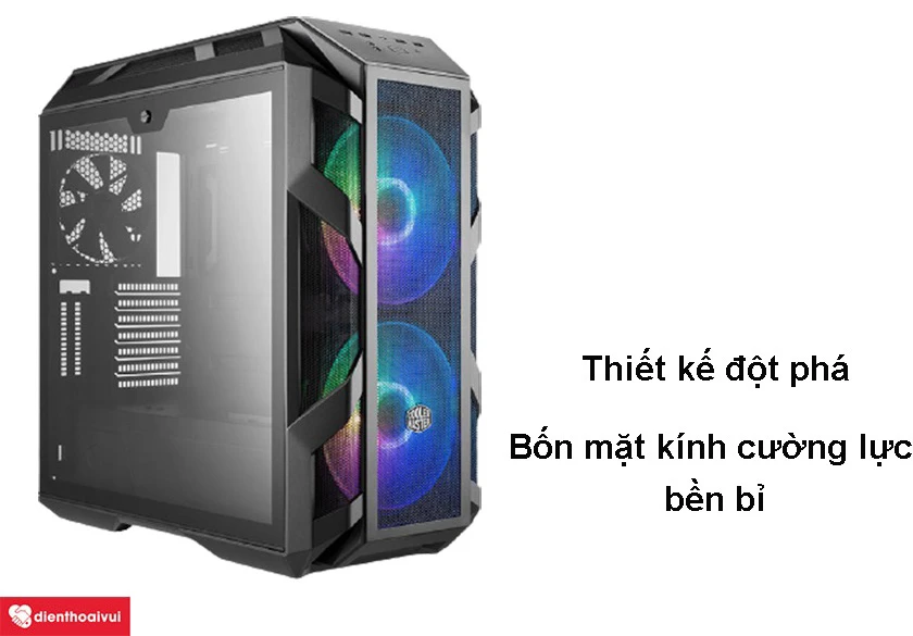 Thùng Case Cooler Master MasterCase H500M có thiết kế đột phá, bền bỉ