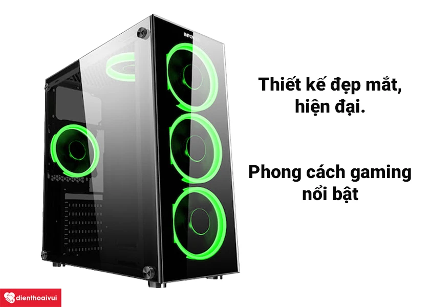 Case m&aacute;y t&iacute;nh Sama Apolo c&oacute; thiết kế đẹp mắt phong c&aacute;ch gaming nổi bật