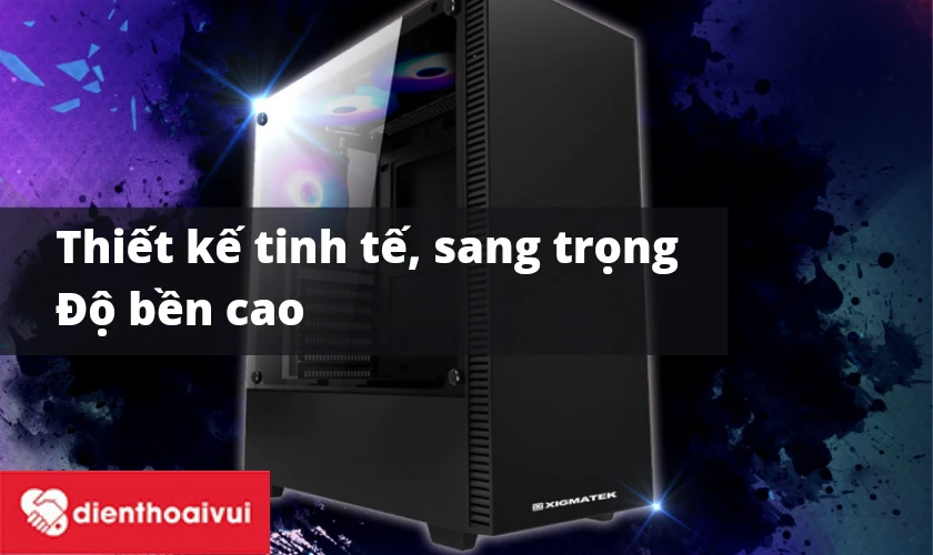 Th&ugrave;ng case Xigmatek Iris c&oacute; thiết kế tinh tế, sang trọng v&agrave; độ bền cao