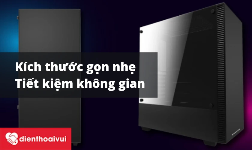Th&ugrave;ng case m&aacute;y t&iacute;nh Xigmatek Iris nhỏ gọn, dễ d&agrave;ng di chuyển