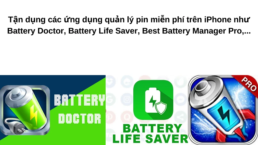 Những ph&acirc;̀n m&ecirc;̀m tăng tu&ocirc;̉i thọ pin cho iPhone - Battery Doctor