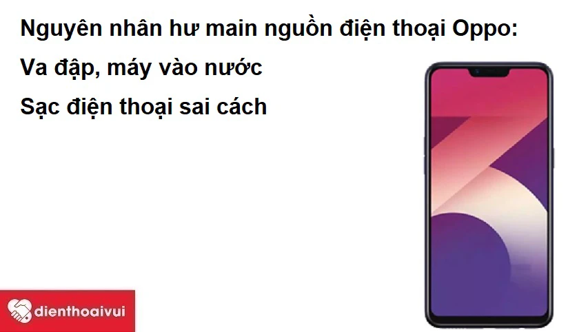 Nguy&ecirc;n nh&acirc;n dẫn đến việc hư main nguồn điện thoại OPPO