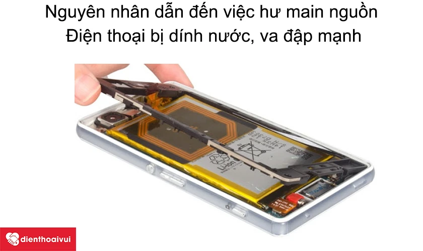 Nguy&ecirc;n nh&acirc;n dẫn đến việc hư main nguồn điện thoại Sony Z1, Z3 kh&ocirc;ng l&ecirc;n nguồn