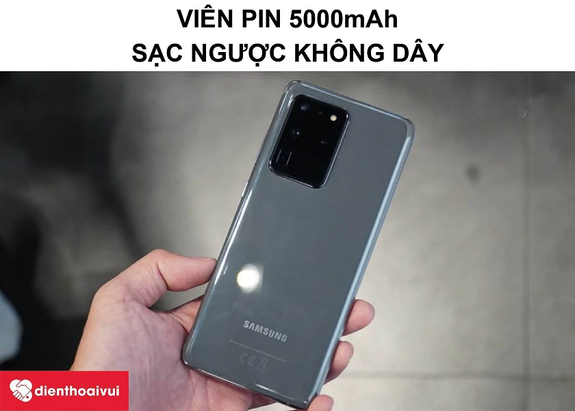 Viên pin 5000 mAh cùng khả năng sạc ngược không dây