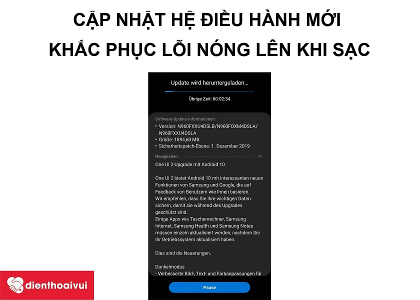 Cập nhật hệ điều hành mới