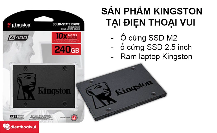 Một số sản phẩm Kingston đang có mặt tại Điện Thoại Vui