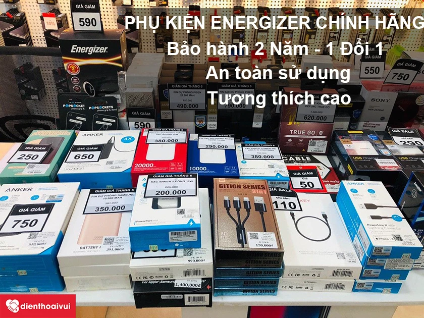 Lợi &iacute;ch khi sử dụng phụ kiện Energizer ch&iacute;nh h&atilde;ng