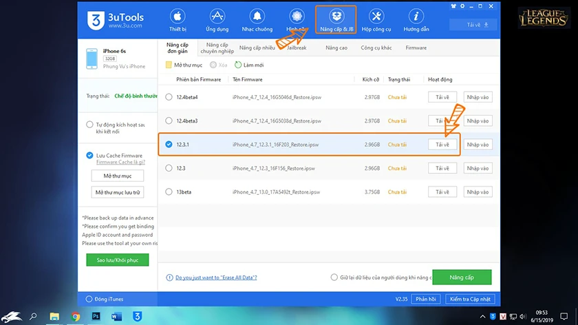 Cách hạ iOS 14 xuống 13 không cần máy tính bằng 3uTools