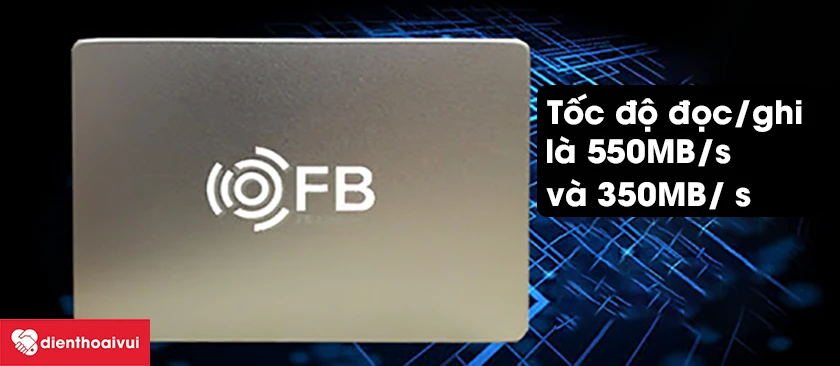 Hiệu suất cao với tốc độ đọc/ ghi l&agrave; 550MB/ s v&agrave; 350MB/ s, dung lượng 240GB