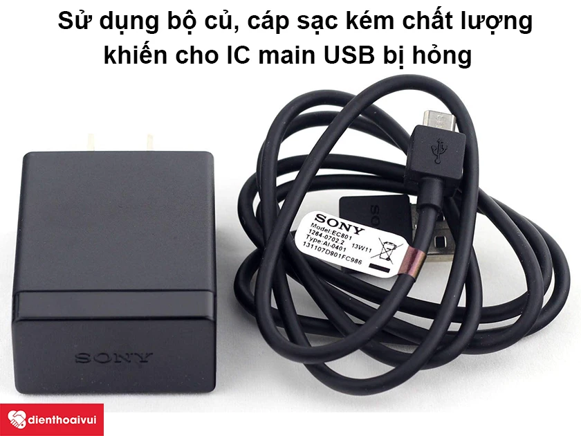 Nguy&ecirc;n nh&acirc;n dẫn đến việc Sony Xperia, Xa Ultra, Sony Z sạc kh&ocirc;ng v&agrave;o điện thoại