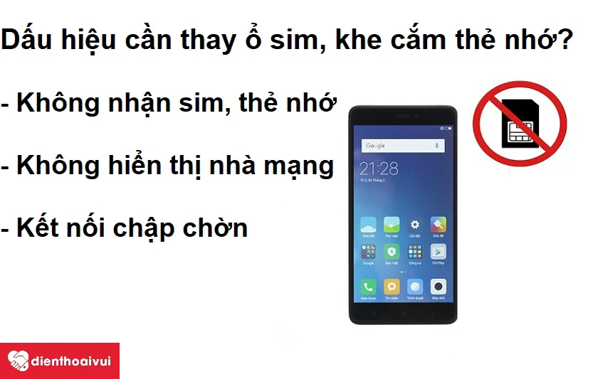 Những dấu hiệu cho thấy bạn cần phải thay ổ sim, thay khe cắm thẻ nhớ