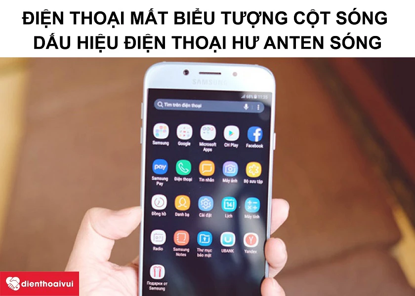 Cột s&oacute;ng điện thoại bị gạch ch&eacute;o hoặc mất