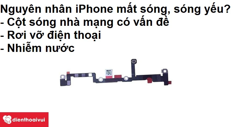 Nguy&ecirc;n nh&acirc;n dẫn đến việc điện thoại iPhone bị s&oacute;ng yếu, mất s&oacute;ng, s&oacute;ng chập chờn