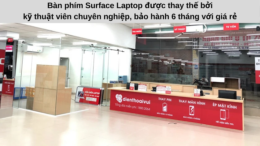 Thay bàn phím laptop Surface chuy&ecirc;n nghi&ecirc;̣p tại Đi&ecirc;̣n Thoại Vui