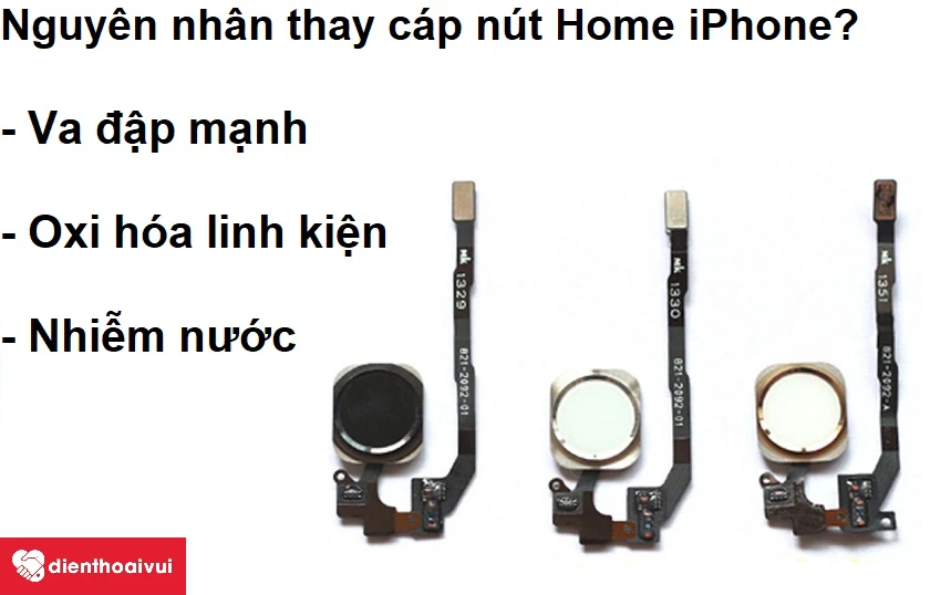 Nguy&ecirc;n nh&acirc;n dẫn đến việc hư ph&iacute;m Home điện thoại iPhone
