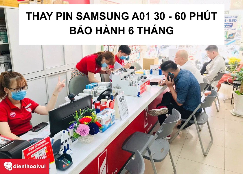 Dịch vụ thay pin&nbsp;Samsung Galaxy A01&nbsp;chất lượng tốt tại Điện Thoại Vui&nbsp;