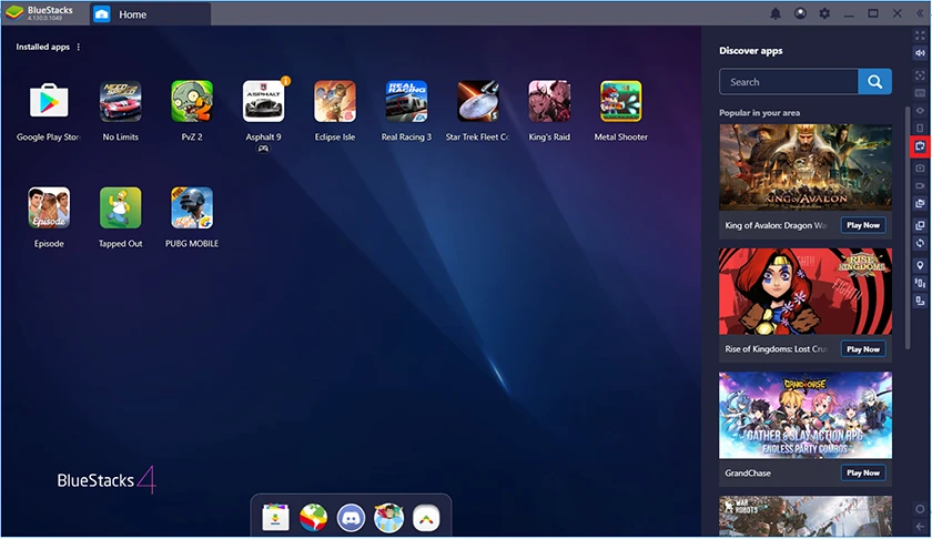 Phần mềm giả lập Android BlueStacks