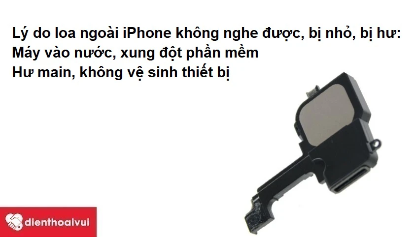 L&yacute; do dẫn đến loa ngo&agrave;i điện thoại iPhone kh&ocirc;ng nghe được, bị nhỏ, bị hư