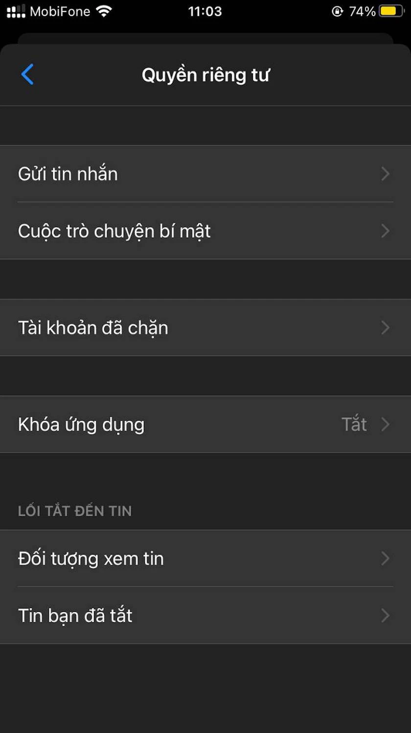 C&aacute;ch gỡ bỏ chặn Messenger tr&ecirc;n điện thoại iPhone khi đ&atilde; x&oacute;a tin nhắn