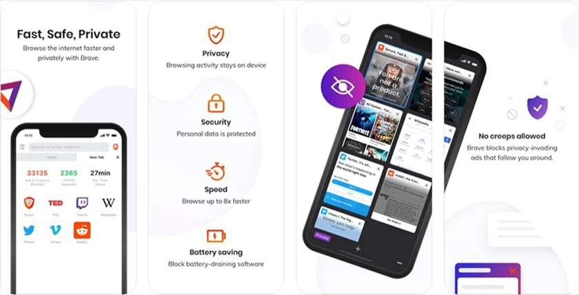 Brave Private Web Browser - tr&igrave;nh duyệt web tr&ecirc;n iPhone