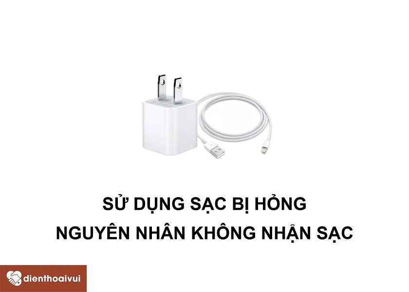Bộ cục sạc của điện thoại iPhone 12 bị hỏng