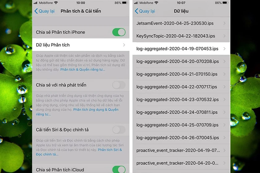 Chọn bản ghi log-aggregated-[ngày hôm nay]
