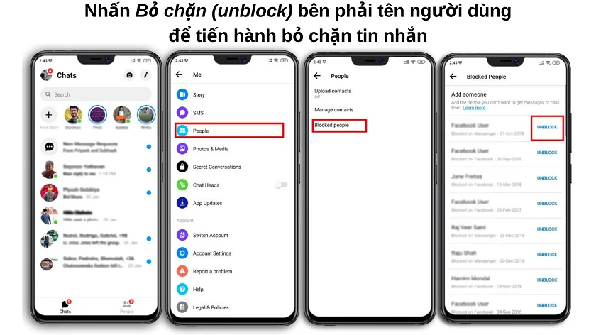 C&aacute;ch gỡ bỏ chặn Messenger tr&ecirc;n điện thoại iPhone, iPad khi đ&atilde; x&oacute;a tin nhắn
