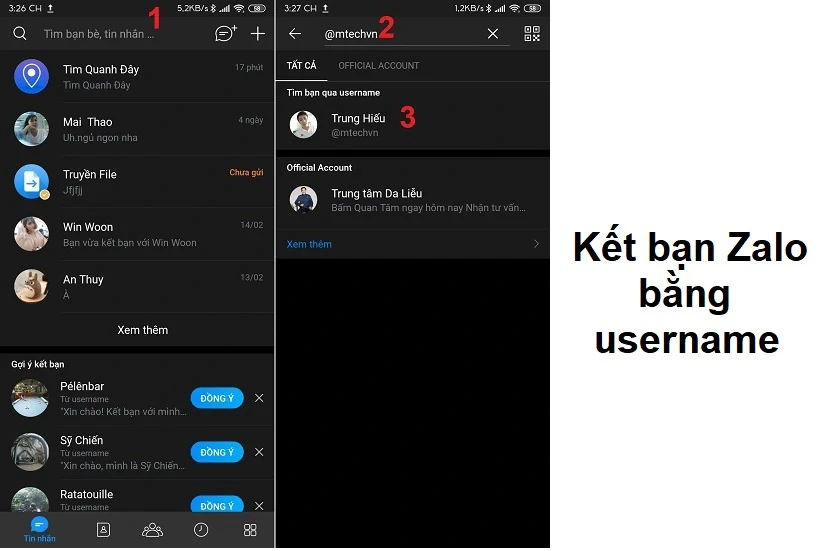 t&igrave;m bạn tr&ecirc;n zalo bằng username