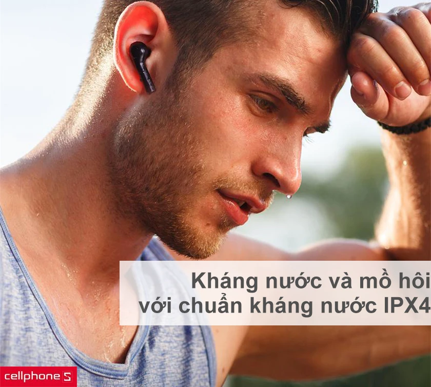 Chuẩn IPX4 kháng mồ hôi, thời lượng nghe nhạc lên đến 25 giờ
