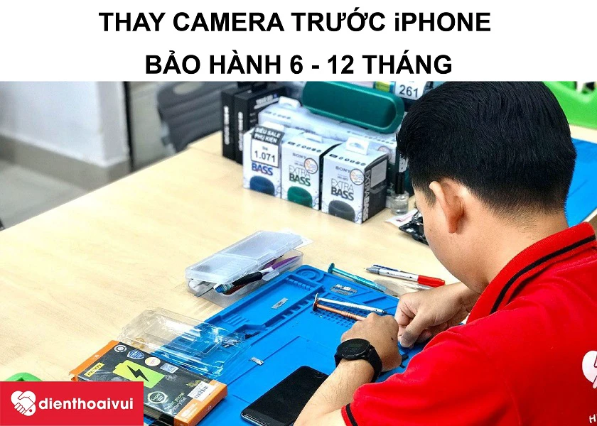 Thay camera trước điện thoại iPhone tại Điện Thoại Vui