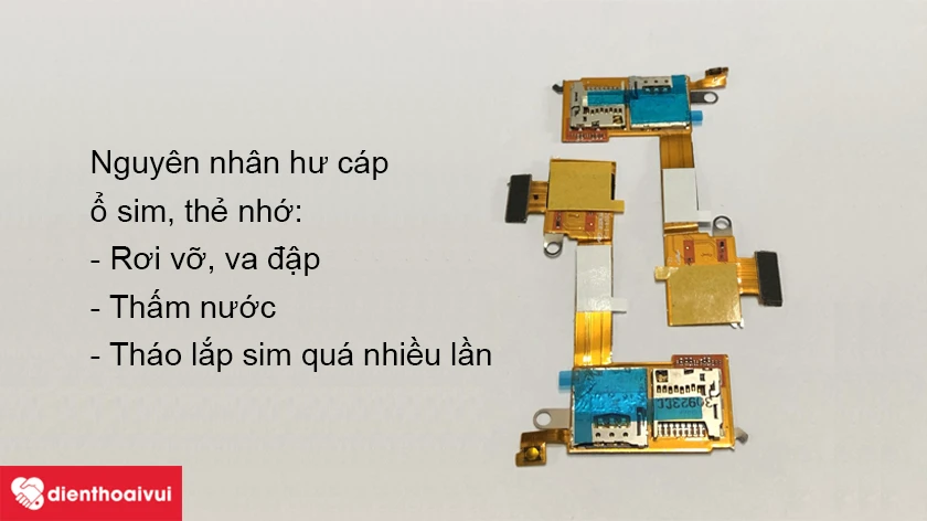 Nguy&ecirc;n nh&acirc;n dẫn đến c&aacute;p ổ sim, thẻ nhớ bị hỏng