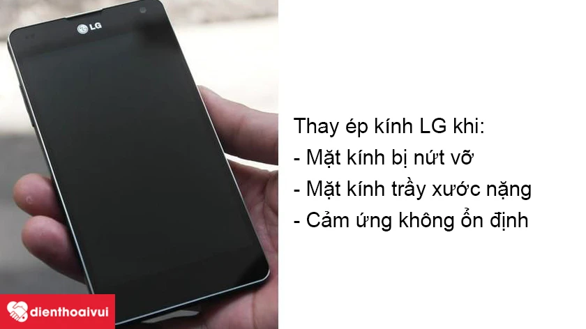 Những dấu hiệu cho thấy bạn cần phải thay &eacute;p mặt k&iacute;nh cảm ứng LG