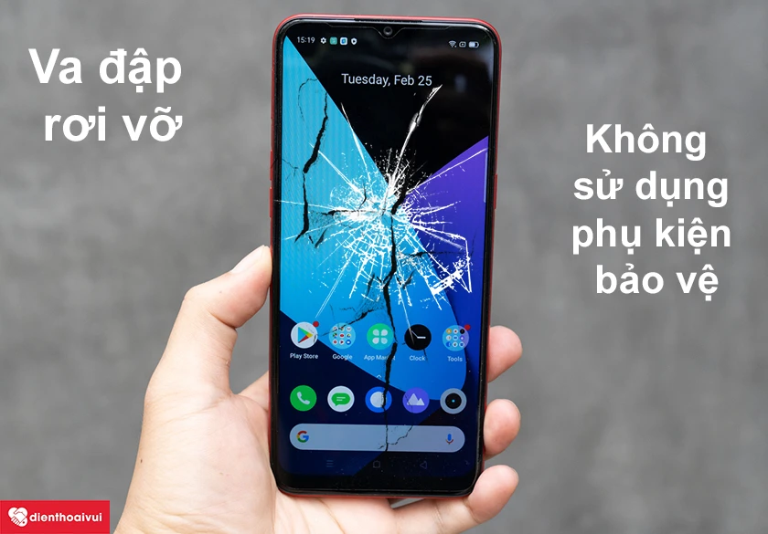 Nguy&ecirc;n nh&acirc;n n&agrave;o dẫn đến vỡ mặt k&iacute;nh cảm ứng m&agrave;n h&igrave;nh Realme