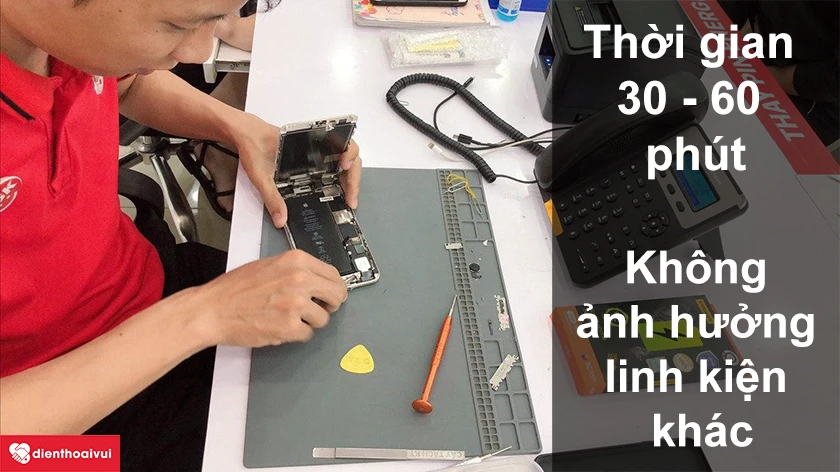 Thay loa ngo&agrave;i diễn ra nhanh kh&ocirc;ng? C&oacute; ảnh hưởng g&igrave; sau khi thay loa ngo&agrave;i iPhone 12?