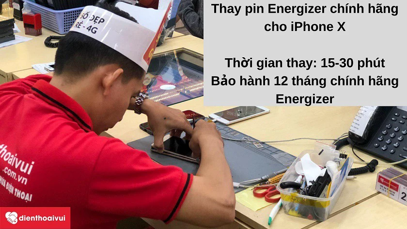 Dịch vụ thay pin iPhone X chuyên nghiệp