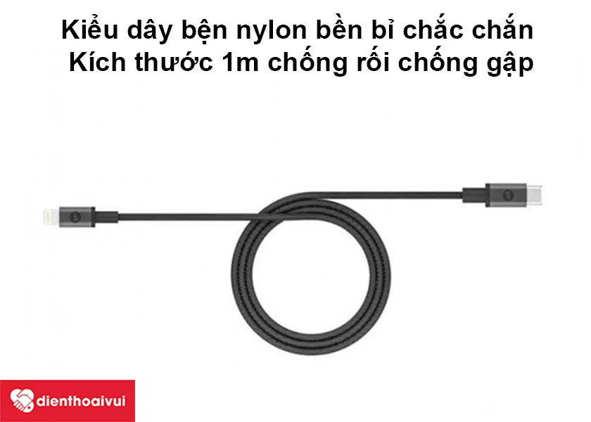 Kiểu dây bện nylon bền bỉ chắc chắn - Kích thước 1m chống rối chống gập