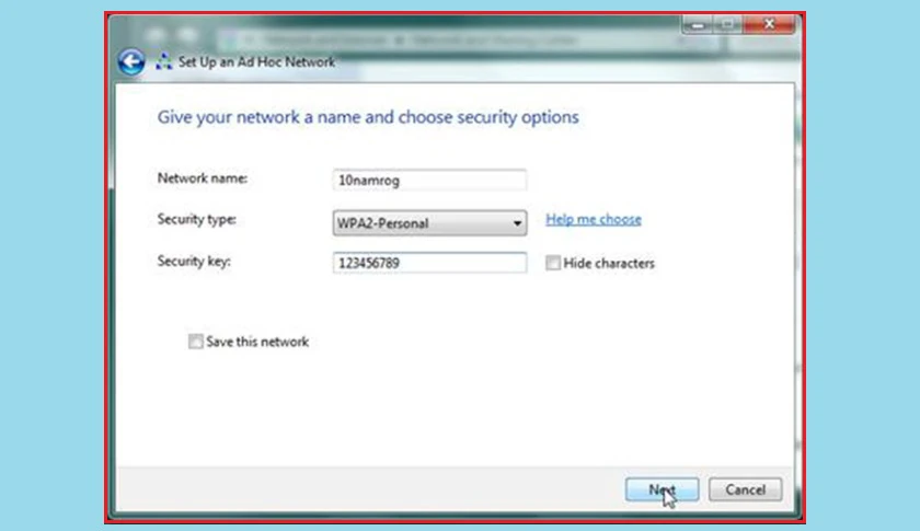 C&aacute;ch ph&aacute;t wifi từ laptop Win 7 cho điện thoại tr&ecirc;n Network AND Sharing Center