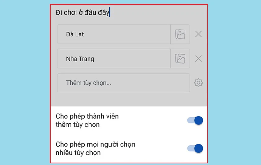 chạm v&agrave;o &ldquo;Tạo cuộc thăm d&ograve; &yacute; kiến&rdquo;