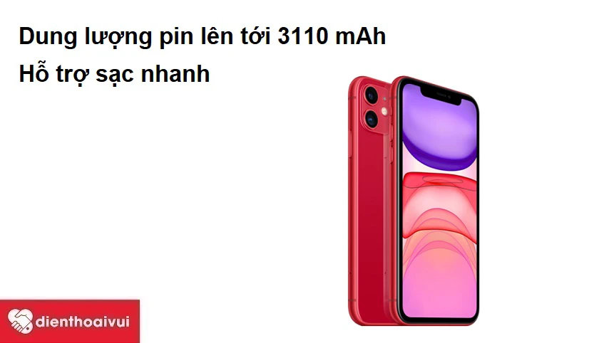 Dung lượng pin l&ecirc;n tới 3110 mAh, hỗ trợ sạc nhanh