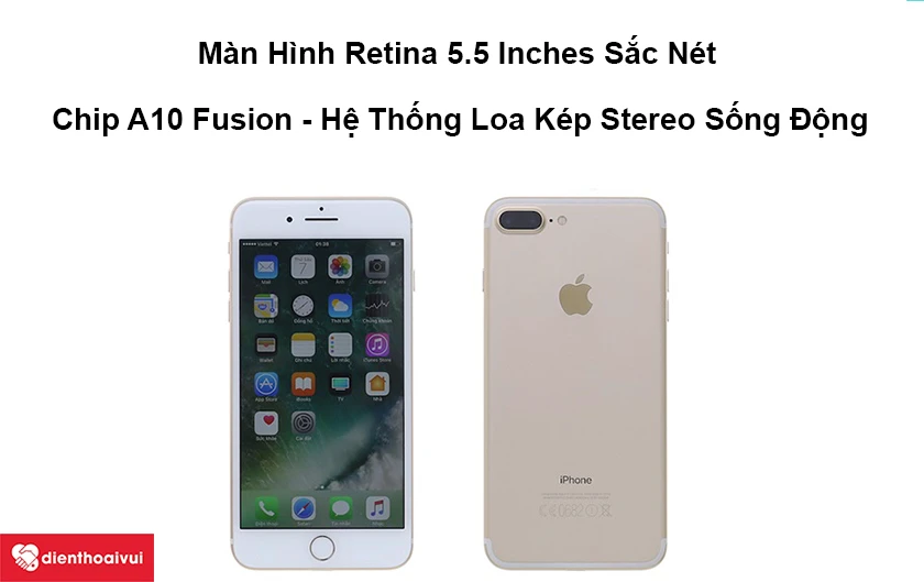 iPhone 7 Plus – Trải nghiệm âm thanh sống động với loa kép stereo
