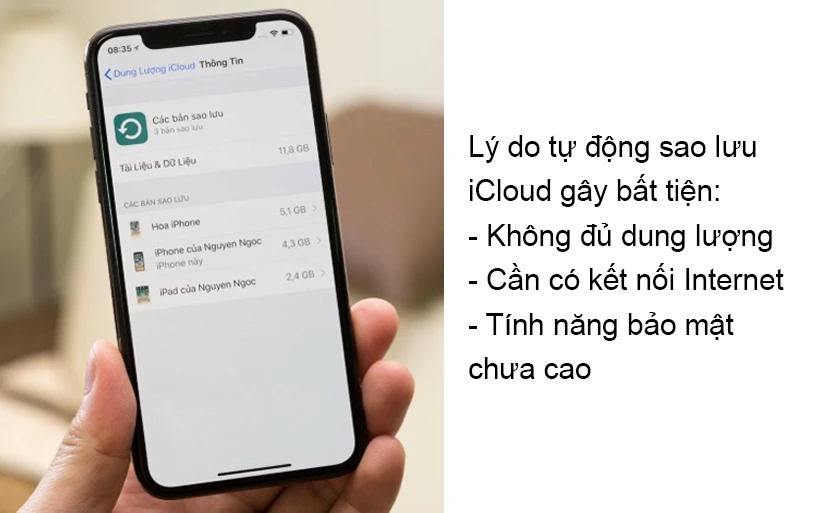 tại sao n&ecirc;n tắt sao lưu iCloud tr&ecirc;n iPhone, iPad