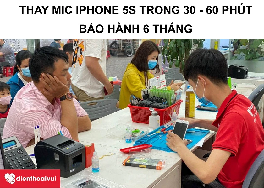 Dịch vụ thay mic iPhone 5s tận tâm, chuyên nghiệp tại Điện Thoại Vui