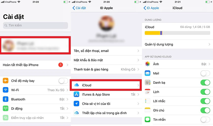 Cách thiết lập - đăng nhập iCloud Drive trên iPhone hoặc iPad