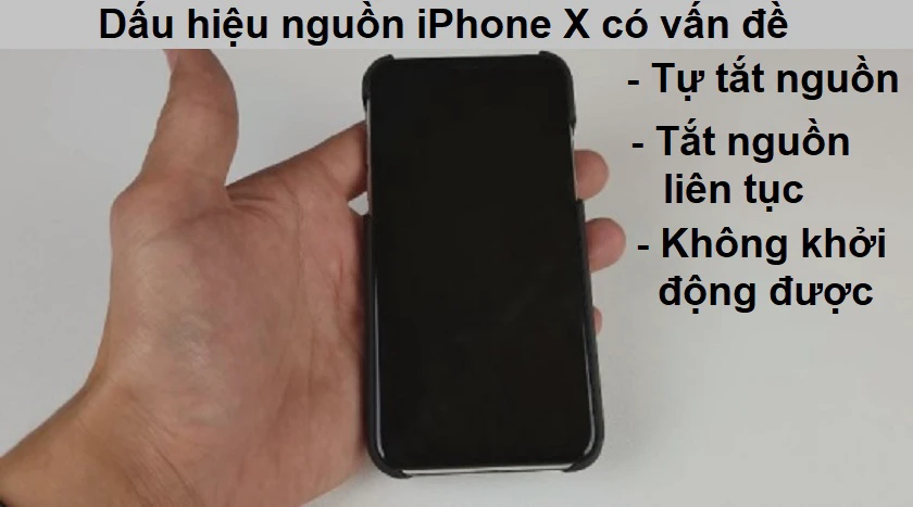 Dấu hiệu m&aacute;y iphone x bị sập nguồn li&ecirc;n tục, tự nhi&ecirc;n bị sập nguồn 