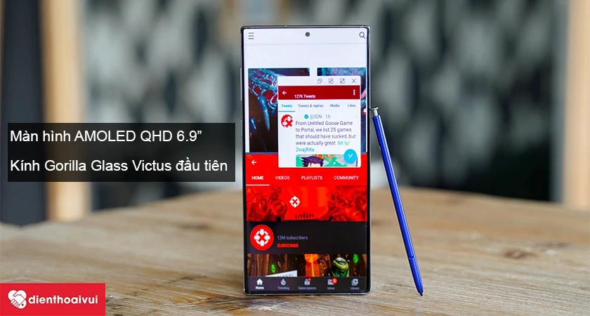 M&agrave;n h&igrave;nh AMOLED QHD 6.9 inch sắc n&eacute;t, mặt k&iacute;nh Gorilla Glass Victus